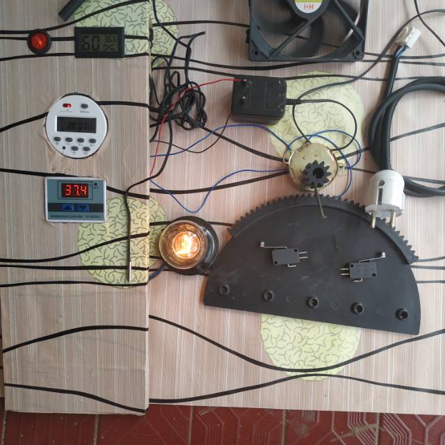 Komplit dan Murah 1 set komponen mesin tetas untuk rak ayun kapasitas 50 - 200 butir