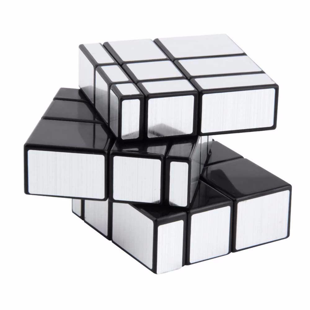 Needway Cermin Kubus Penggoda Otak Anak 3x3 Cube Mirror Blocks Sticker Cube Kubus Magico Mainan Puzzle Cube