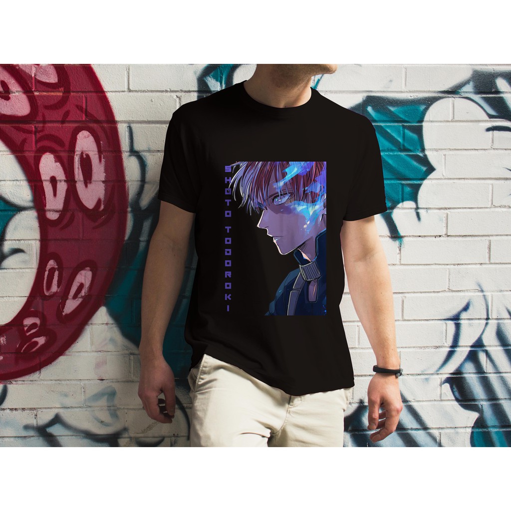 kaos sablon Todoroki Shoto