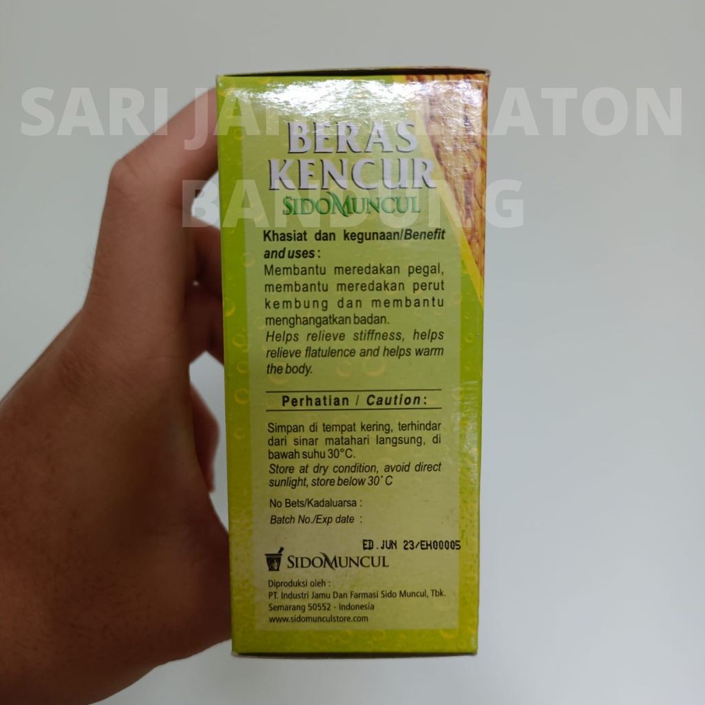 Jamu Beras Kencur Dus isi 5 sachet Sido Muncul