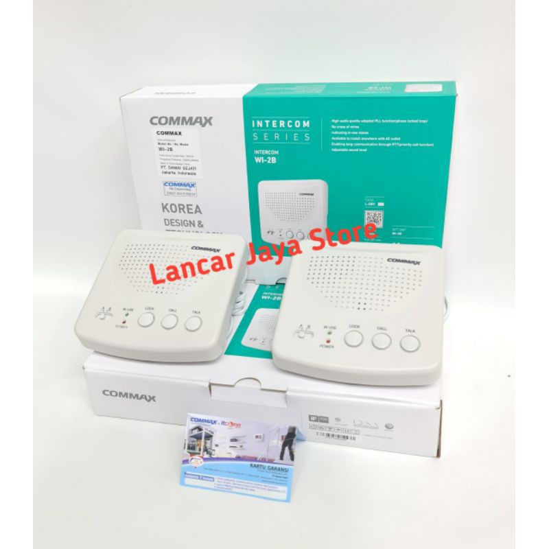 Intercom Commax Wireless Wi-2B Putih Interphone Wireless Commax WI2B