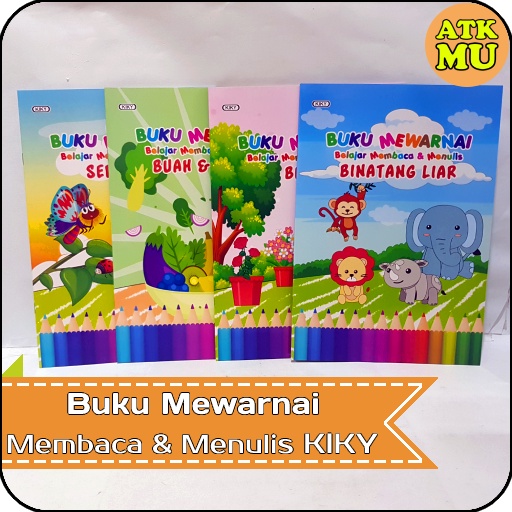 

Buku Mewarnai Belajar Membaca & Menulis 4D KIKY