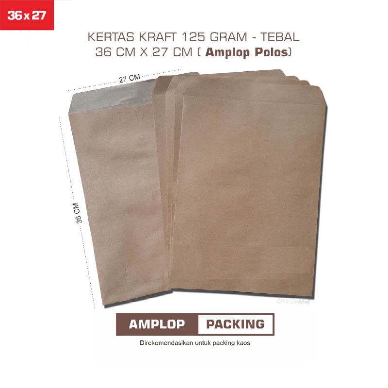 

Amplop Packing Kaos Kertas Kraft 125 Gram