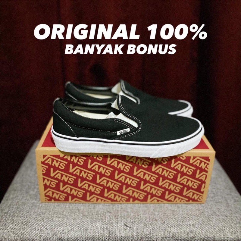ORIGINAL VANS SLIP ON BLACK/WHITE
