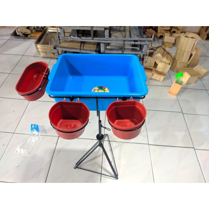 Tempat Pakan Murai Anti Semut Baskom Kotak Tempat Pakan Ternak Murai Baskom Kotak