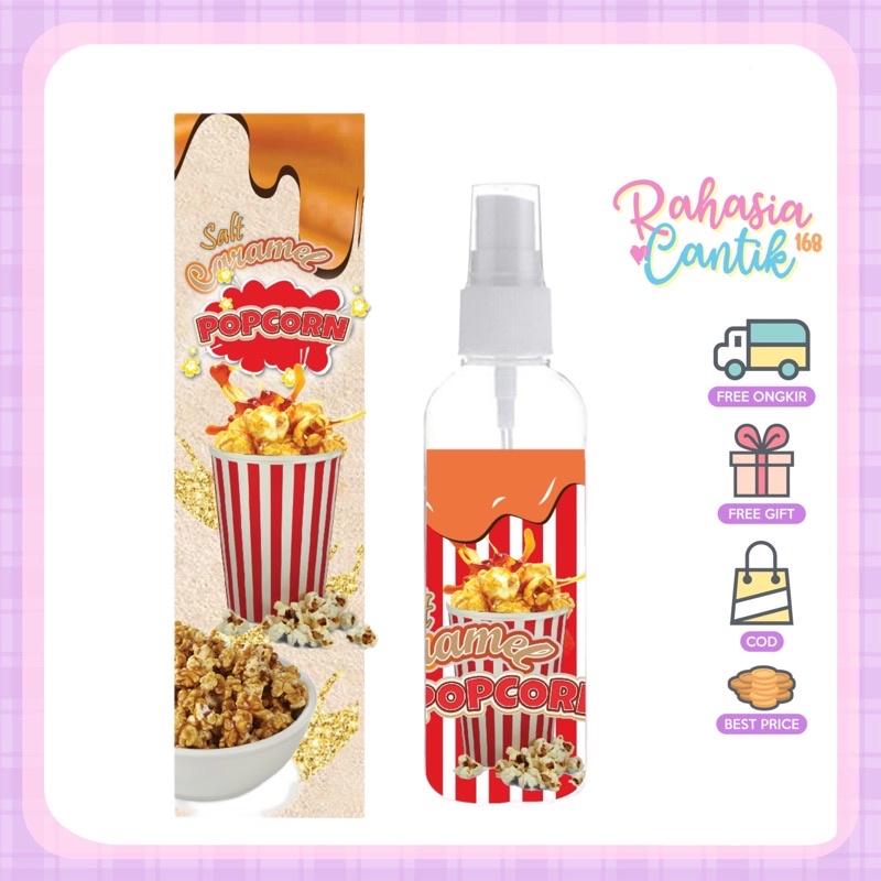 PARFUM BODY MIST POPCORN 100ML PREMIUM / PARFUM POPCORN CARAMEL TAHAN LAMA