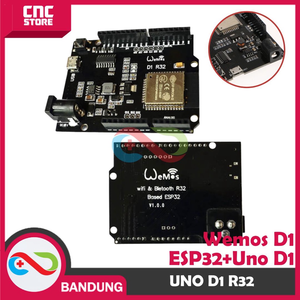 WEMOS ESP32 ARDUINO UNO D1 R32 WIFI ESP32 4MB