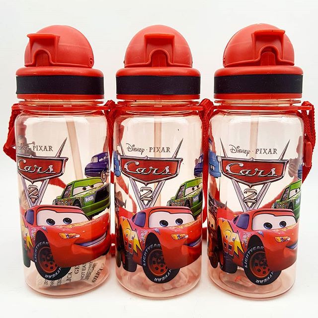 BOTOL MINUM KARAKTER BPA FREE SEDOTAN TALI PANJANG 350 ML 3675