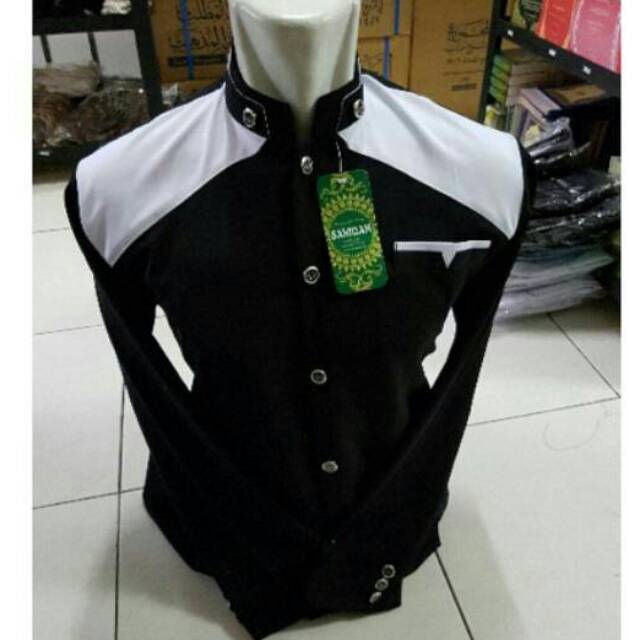 Jasko polos hitam kombinasi putih