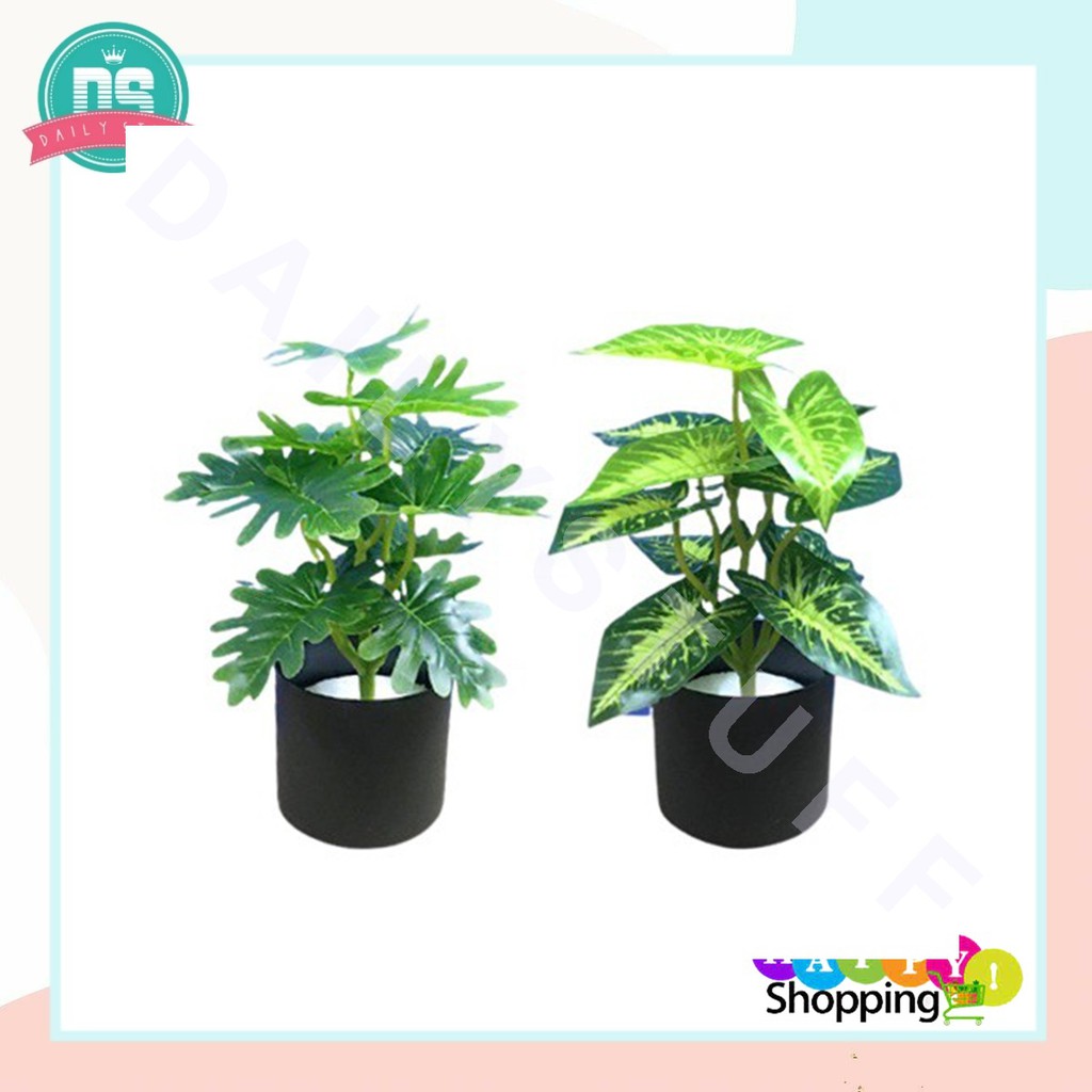 DS Pot32-33 Tanaman Hias Indoor Plastik Pot Bunga Artificial Daun Rambat Dekorasi Kering