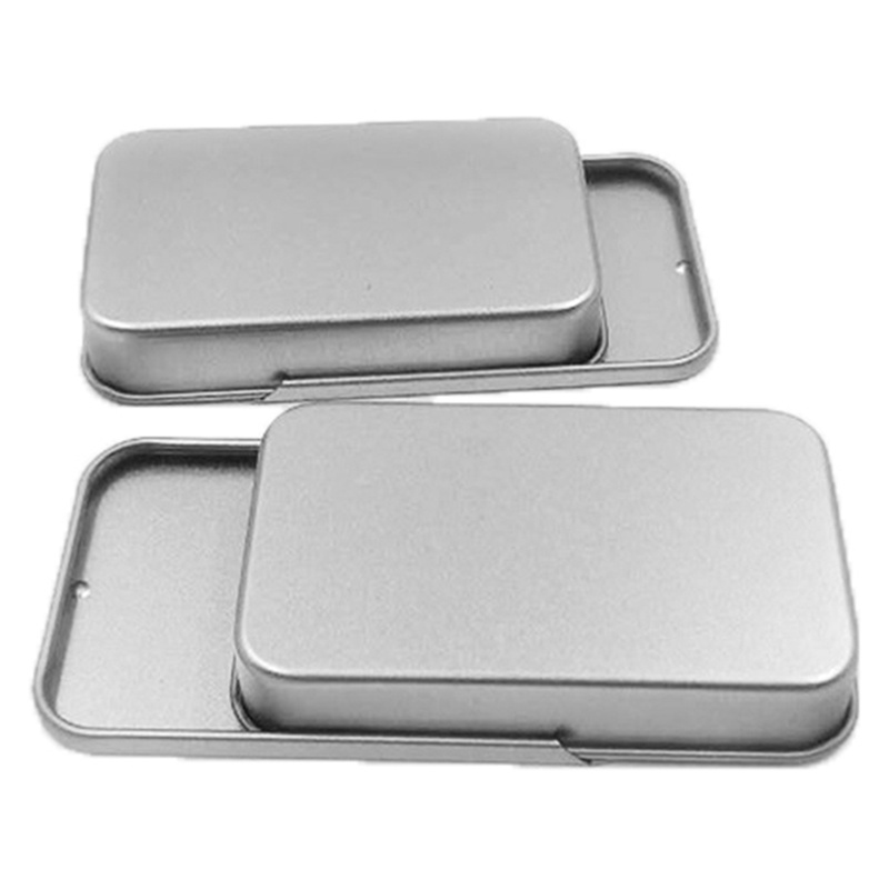 Kotak Wadah Pil Lip Balm Bahan Metal Ukuran 8x5 X 1.5cm Dengan Slide