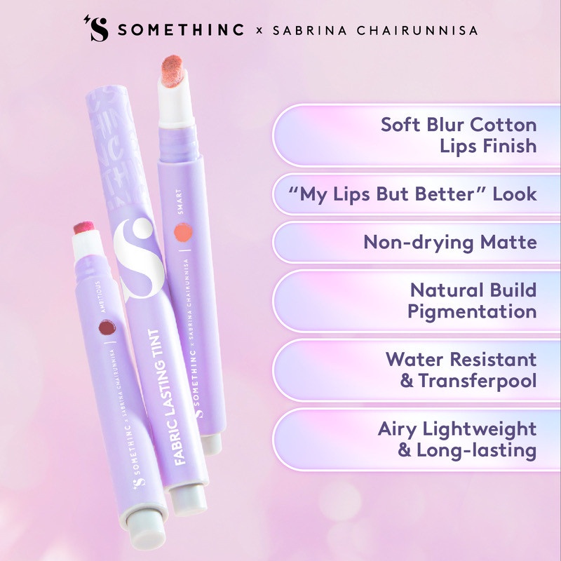 Somethinc Fabric Lasting Tint Blur Powdery Finish - Lip Tint Blur Powdery Finish Original BPOM