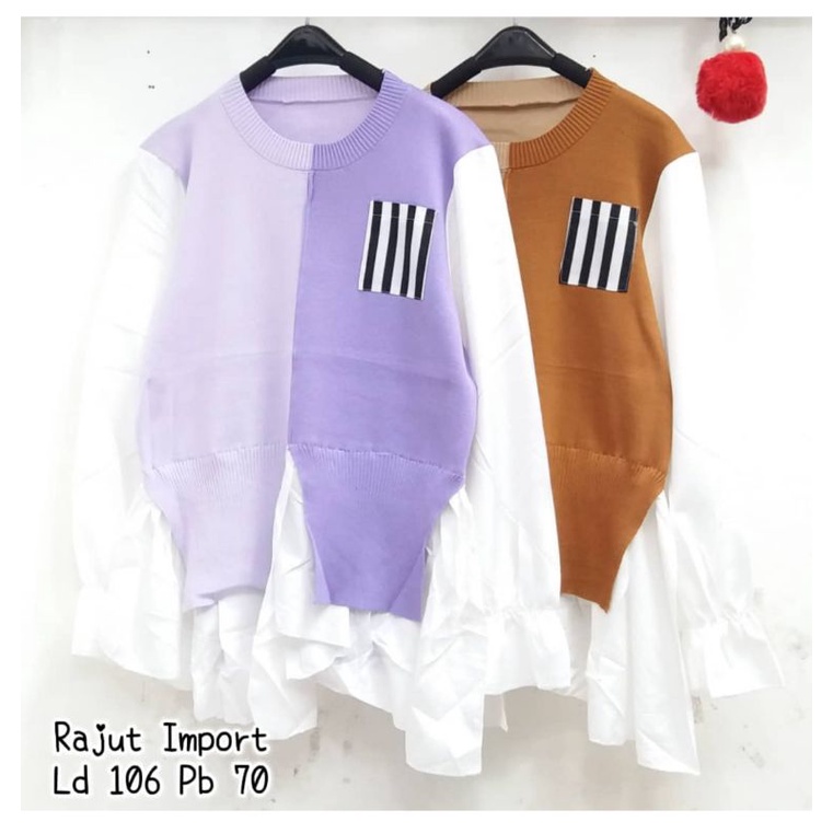 ATASAN RAJUT IMPORT / BLOUSE RAJUT IMPORT PREMIUM