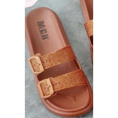 [BEST SELLER] Sandal Slop Jelly Ban 2 Glitter Wanita Korea Cantik Empuk Elegan impor MGR Mokaya Balance (853-B) / Size 37-41