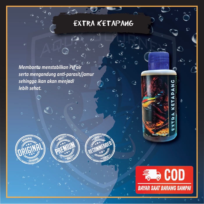 Extra Ketapang 100ml Ektrak Daun Ketapang Pekat Olahan Biotope Aqua Leaf Ikan hias Aquarium