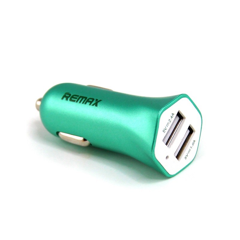 Adaptor Travel Charger Mobil Remax Car Charger 2 Port Micro USB Original Fast Charging 2.4A