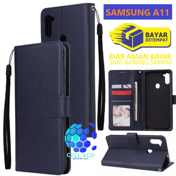 Flip cover SAMSUNG A11 Flip case buka tutup kesing hp casing flip case leather wallet