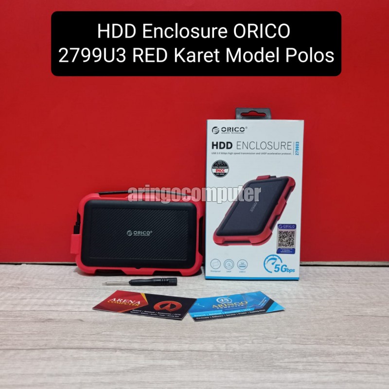 HDD Enclosure ORICO 2799U3 RED Karet Model Polos