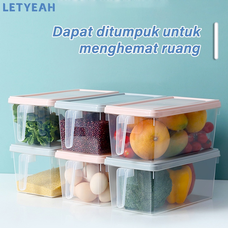 letyeah Kotak penyimpanan makanan kulkas/food container buah sayuran/food storage box dengan penutup