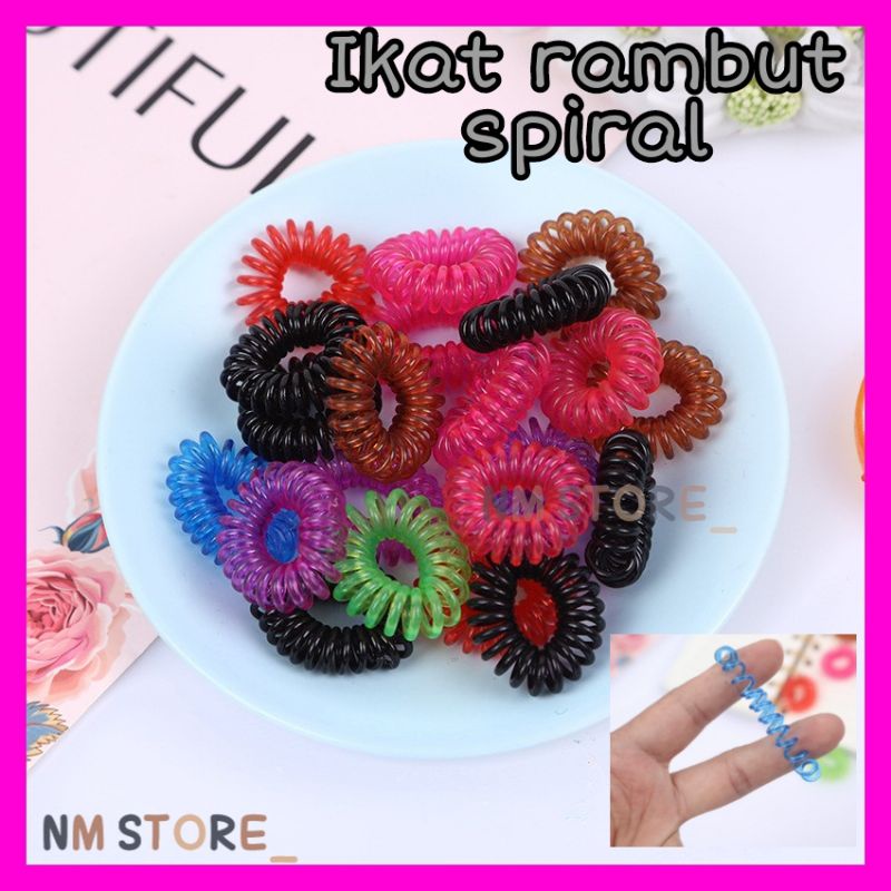 IKAT RAMBUT MODEL SPIRAL KUNCIR RAMBUT SPIRAL WARNA RANDOM