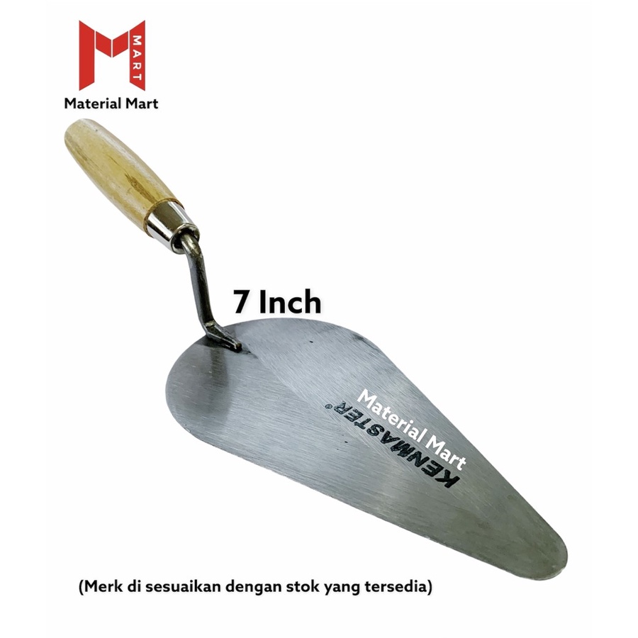 Sendok Semen Lancip 6 Inch Gagang Kayu | Sendok Adukan Acian 7 Inch |Material Mart