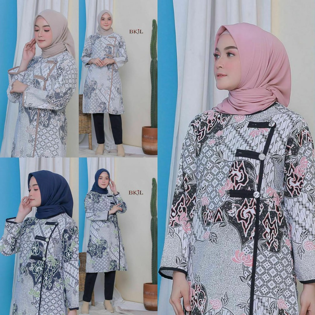 Terlaris SERUT GENES JELITA TUNIC NAVBOR YELBOR WHITBOR CREAMBOR TUNIK BATIK MODERN HRB030 DOLBI DOB