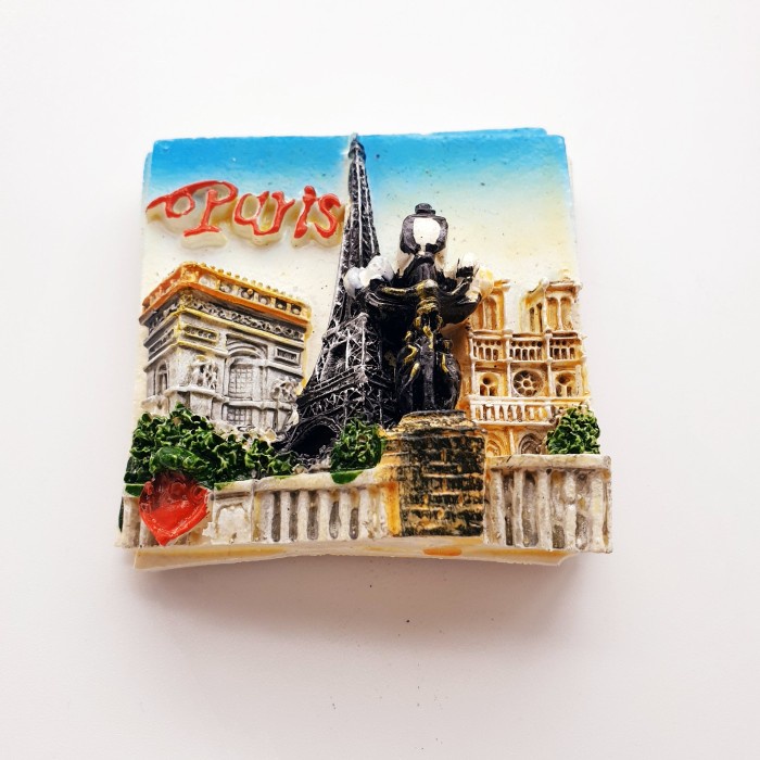 3D Fiber Souvenir Negara magnet Kulkas Tempelan kulkas PARIS City