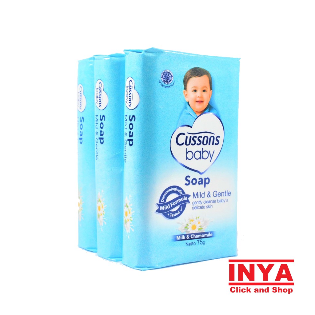 CUSSONS BABY SOAP MILD AND GENTLE, MILD AND CHAMOMILE 75gr - Sabun Bayi