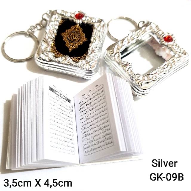 Gantungan Kunci Al Quran Mini Souvenir Oleh Oleh Umroh Haji Keychain Travel Alquran Al-Qur'an Islami