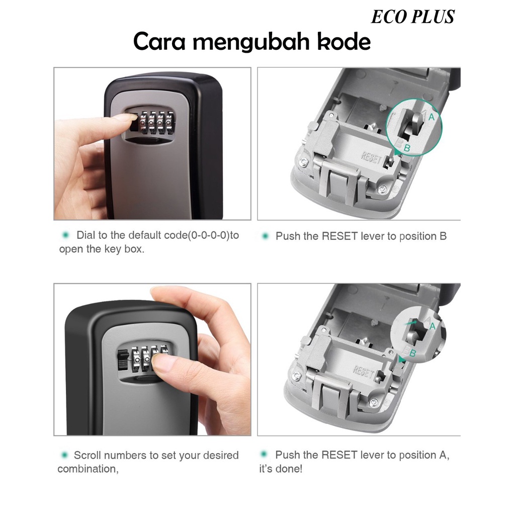 Password Storage Box Safety Box Tempat Kotak Penyimpanan Kunci Door Key