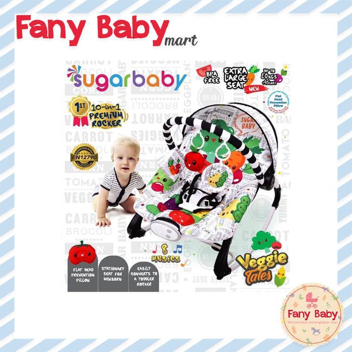 SUGAR BABY BOUNCER 10 IN 1 PREMIUM ROCKER-VEGGIE TALES