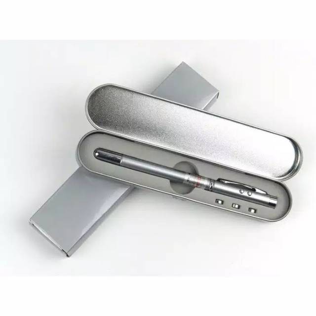 

Pulpen Laser+Antena Silver 5in1 (Kado Survenir Hari Guru)