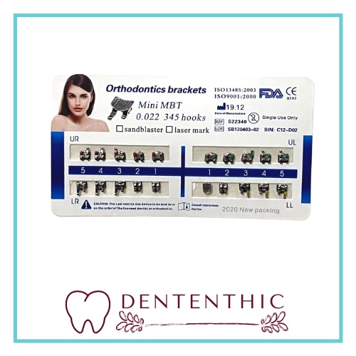 Bracket mini metal roth mbt 022 / Dental Bracket Orthodontic Metal / Behel Gigi Mini roth mbt 022