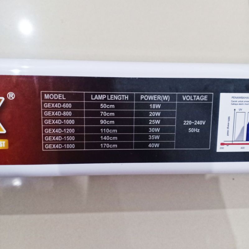 RK PROMO Lampu Aquarium LED Tanning Arwana ,T8 GEX 4D-1000, T8 GEX 4D-1200, GEX-1500