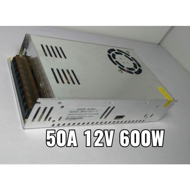 PSU 50A 12V  600W Power Supply 12Volt 50 Amper TRAFO/TRAVO INDOOR 50A 12V 600WATT