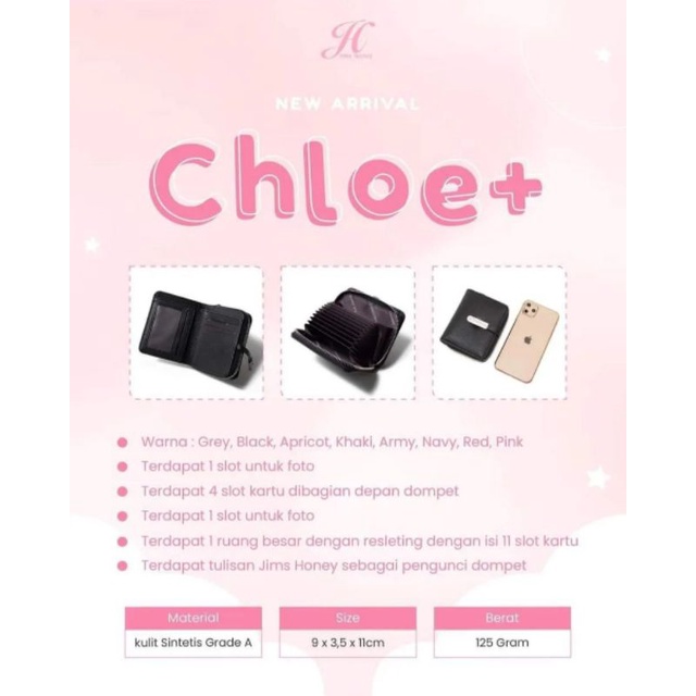 Chloe plus Wallet / Dompet lipat / Dompet Kartu / Dompet Jimshoney