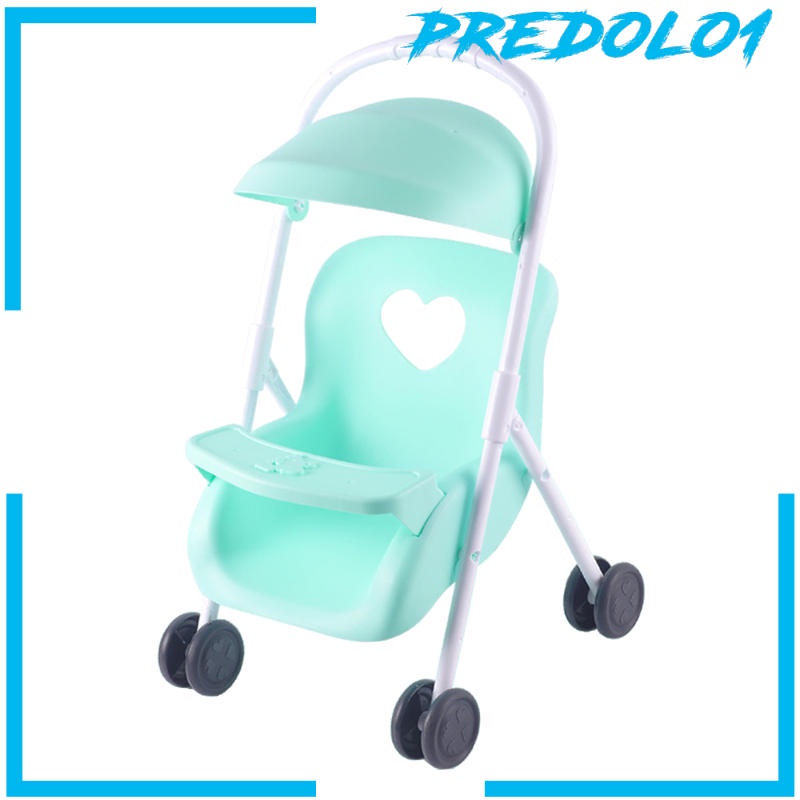 (Predolo1) Mainan Stroller / Kereta Dorong Bayi Mini Bahan Plastik Mudah Dilipat