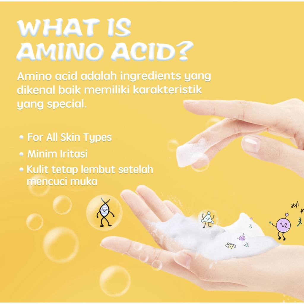 YOU Hy! Amino Facial Wash | Oil Control, Hydrating, Brightening, Anti-Acne, Sabun Cuci Muka