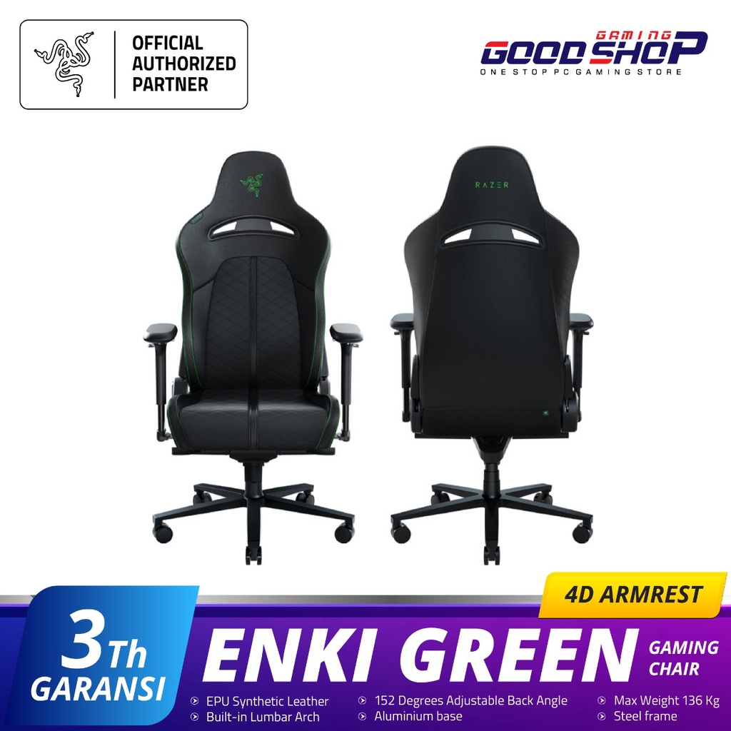 Razer Enki for All-Day Comfort - Gaming Chair - GREEN