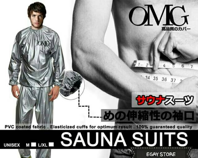 Baju Sauna Suit Jumbo Pria Wanita Pembakar Lemak Jaket Olahraga Suits Pelangsing Tubuh Setelan M L XL XXL