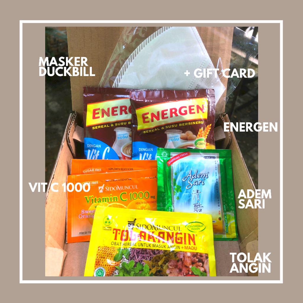 

Giftbox / Snackbox / Kado Ulang Tahun / Kado Sidang / Kado Wisuda (Paket Sehat)