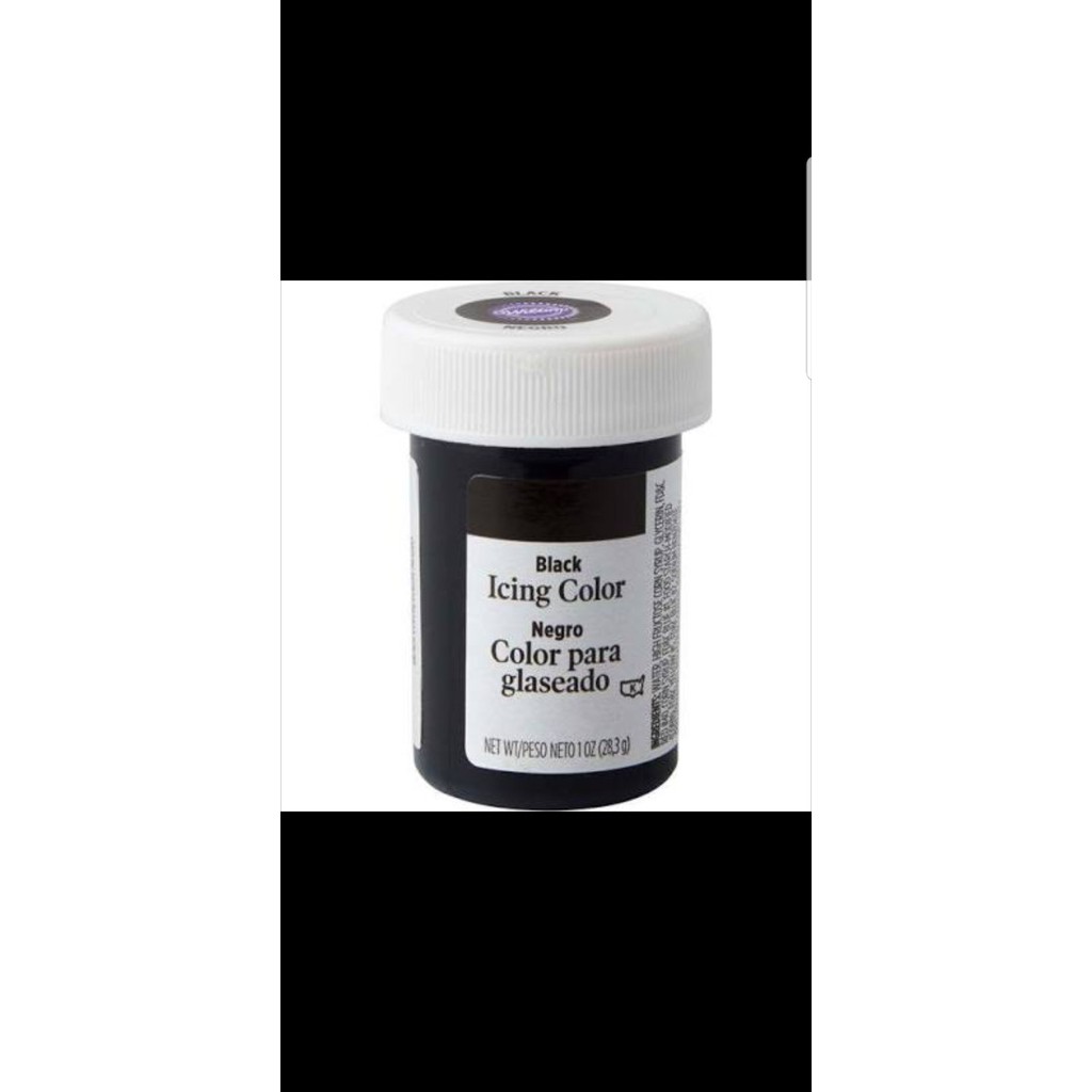 

Wilton color Black 1oz icing color gel paste black hitam pewarna makanan hitam