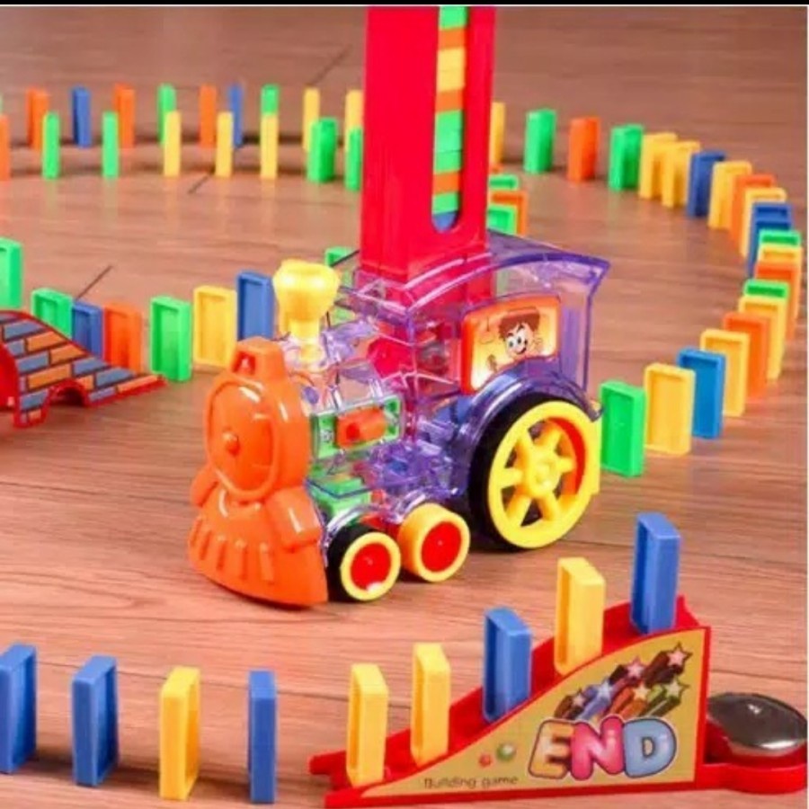 Mainan Kereta Api Domino Train Mainan Anak Kereta Api Penyusun Domino