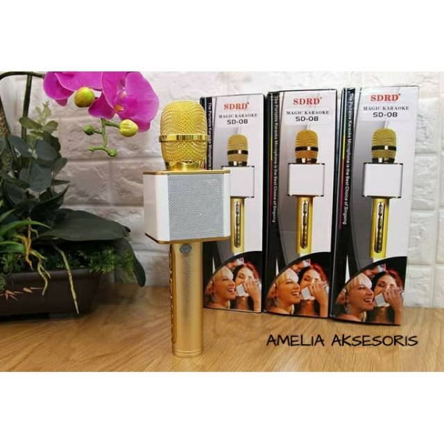 MIC SD08 MIC Q9 MICGEEK MIC KTV SMULE MIC KARAOKE BLUETOOTH MIC ORI -