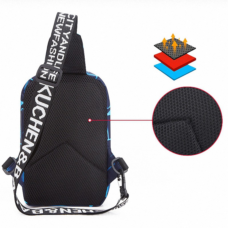 COD Highland Tas Selempang Pria Casual Anti Air Sling Bag Luminous Kanvas IMPORT TS409