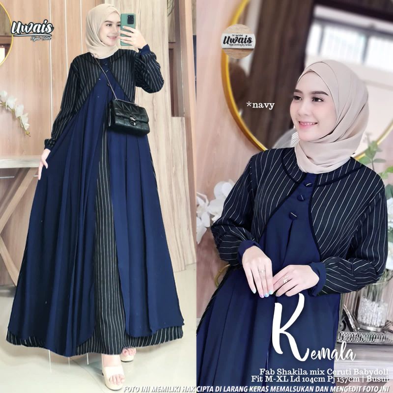 KEMALA  gamis shakila mix ceruty babydoll by ori uwais