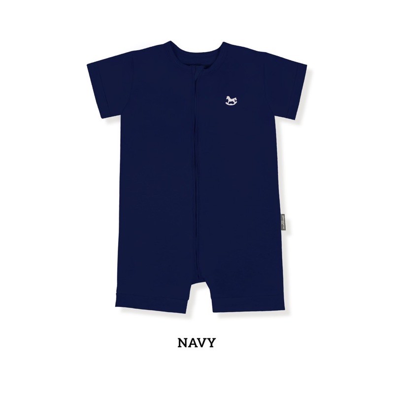 Agigu Wear - Zippy Playsuit by Little Palmerhaus 6M - 3Y, Jumsuit Bayi, Baju bayi, Jumper Baby-Navy