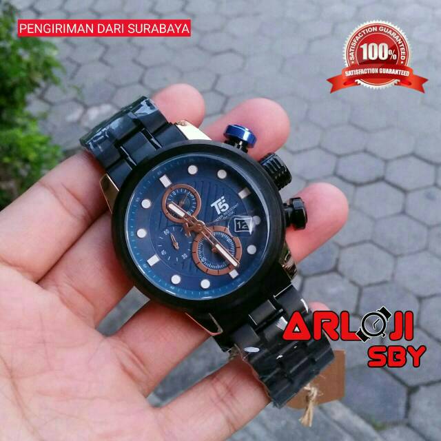JAM TANGAN PRIA T5 H3587 CHRONOGRAPH ORIGINAL TAHAN AIR FREE BOX PAPPER BAG