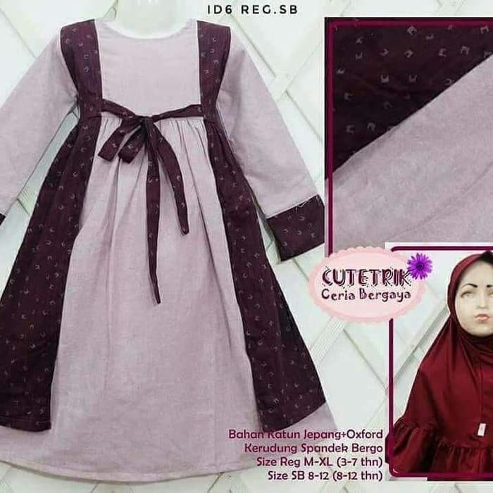 Gamis anak cutetrix Syari Gamis Cutetrik Rompi Red