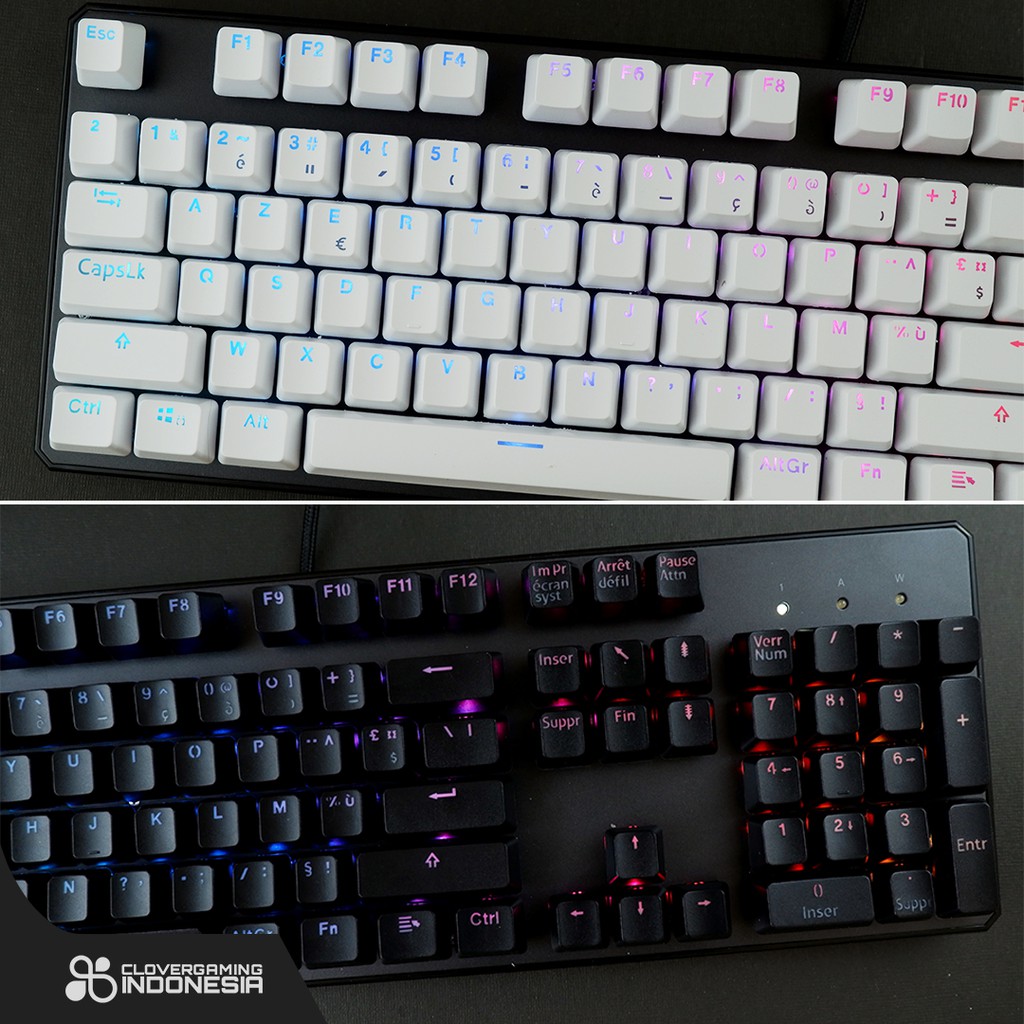 Keycaps CLV France Layout - Mechanical Keyboard Prancis French Paris Set 104 Full Size